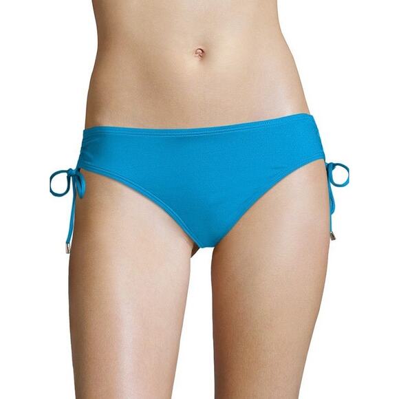 NWT CALVIN KLEIN Drawstring Hipster Bikini Bottom Blue Size XL - Picture 1 of 6